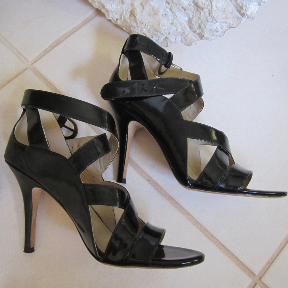 Joan & David Black Heel Sandals